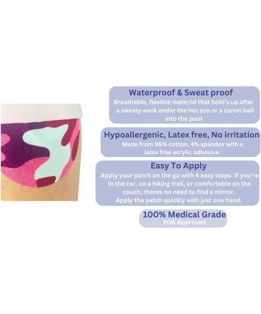 Small Round Patches for Freestyle Libre 2 & 3 | Pink Camo | Compatible with Smaller Sensors & Devices - Buy Online on GoSupps.com