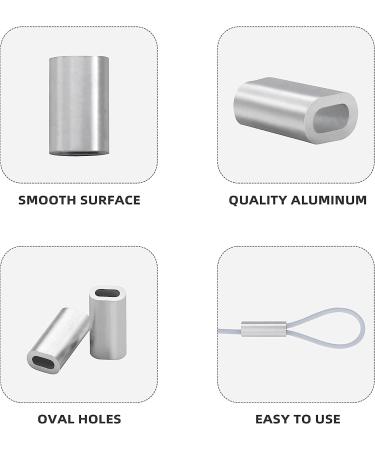 BLUEWING Fishing Crimps 100 Pieces Aluminum Oval Crimping Sleeves - Size 14 (1.5*15mm) for Secure Fishing Line Connections - Buy Online on GoSupps.com
