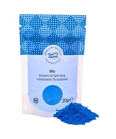 SPIRULINA BECAGLI - Organic Spirulina Blue Spirulina Powder Phycocyanin Vegan Protein Food Coloring Blue 100% Organic Made in Tuscany 20 g