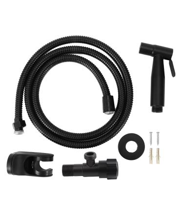 Bathroom Bidet Sprayer G1/2 Thread Bidet Sprayer Set Stainless Steel Bathroom WC Bidet Sprayer Black (A-Style)