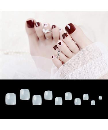 No LIFE 1000PCs Fake Toenail Tips Set - Full Cover False Toenails for DIY Nail Art & Manicure Studios | Clear & Natural Colors 10 Sizes - Buy Online on GoSupps.com
