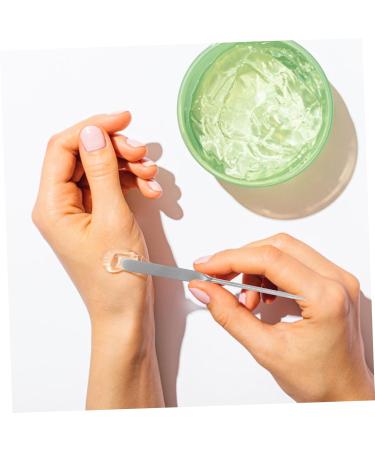 FOMIYES Liquid Foundation Palette & Stainless Steel Spatula Portable Makeup Mixing Tool for Flawless Application | Korean Cosmetic Spatula - Buy Online on GoSupps.com