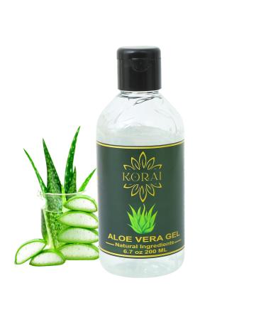 KORAI Aloe Vera Gel from freshly cut 100% Pure Aloe Vera Gel-Natural Ingredients-Vegan Unscented - For Face Skin Hair Sunburn relief