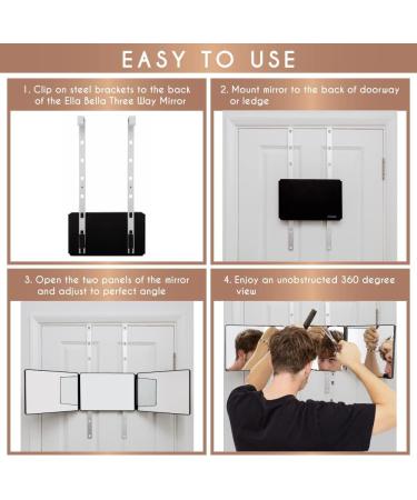 3 Way Mirror for Hair Cutting | 360 Self Haircut System for Men and Women | Barber Mirror for Home Styling - Buy Online on GoSupps.com