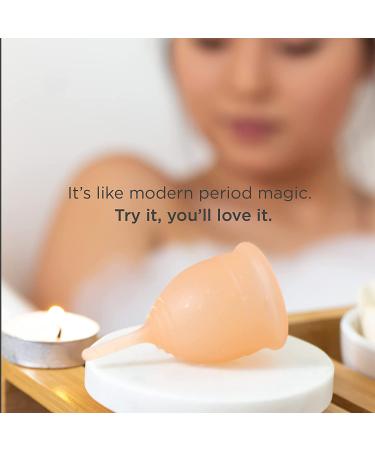 Saalt Soft Menstrual Cup - Sensitive & Reusable Period Cup - 12 Hour Wear - Desert Blush Regular - Buy Online on GoSupps.com