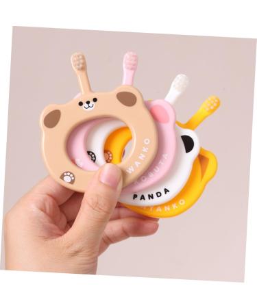 Minkissy Baby Toothbrush & Tongue Cleaner - Soft Bristle Cartoon Kids Toothbrush Set for Infants - Eco-Friendly Anti-Drop Design - Buy Online on GoSupps.com