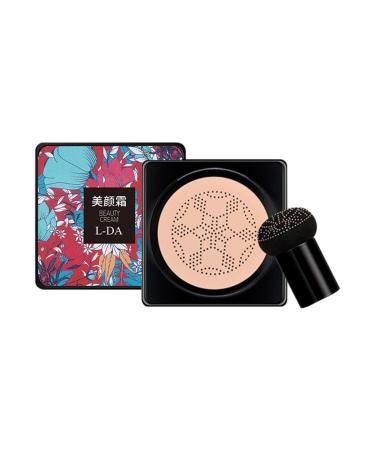 Milageto Mushroom Head Air Cushion BB Cream Brighten Even Skin Moisturizing Easy to Apply Liquid Foundation Face Makeup Foundation White