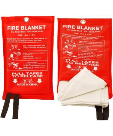 Jdox Fire Blankets 2 Pack - Fiberglass Emergency Fire Blanket for Home, Kitchen, Car & Office (39.3 inch) - Buy Online on GoSupps.com