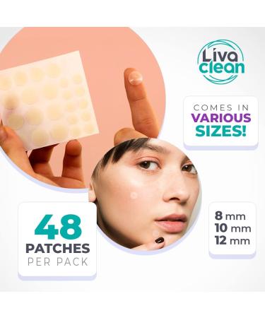 Livaclean (120 Count 3 Pack) Mixed bundle of Regular (48) Salicylic Acid (36) and T.Tree (36) Hydrocolloid Patches + 10 Count Large Square Patches 130 Count Mixed Pack - Buy Online on GoSupps.com