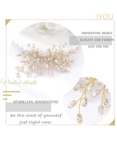IYOU Bridal Jewelry - Silver Rhinestone Wedding Hair Comb | Crystal Headpiece Accessories for Women & Girls - Buy Online on GoSupps.com