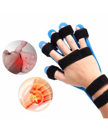 Finger Training Device Stroke Rehab Equipment - Orthotics for Hemiplegia & Traumatic Brain Injury - Suitable for Left & Right Hand - Blue - Buy Online on GoSupps.com