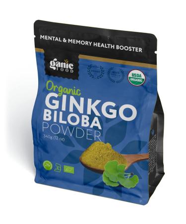 Ganic Food Organic Ginkgo Biloba Leaf Powder 12 Ounces