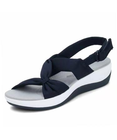 Women's Flat Orthopedic Arch Support Reduces Pain Comfy Sandal Casual Non-Slip Comfy Adjusting Ankle-Strap Beach Walking Sandals with Arch Support