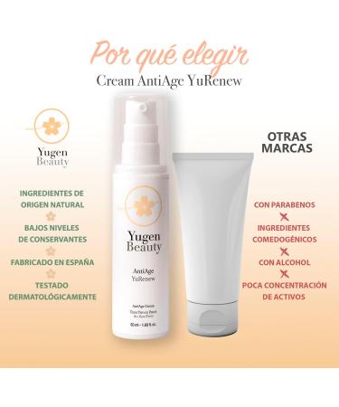  Yugen Beauty Anti-Wrinkle Face Cream for Women/Men with 7 Active Ingredients - YuRenew Anti-Aging Cream | Deep Wrinkle Filler | Firming Day Cream for Face Neck and D collet | Yugen - Buy Online on GoSupps.com