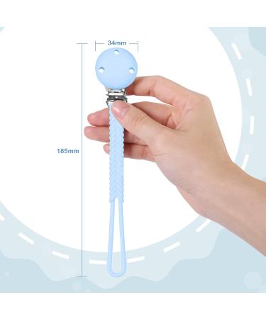 ONTA BPA-Free Silicone Baby Pacifier Holder Clip - Blue (3-18 Months) - Buy Online on GoSupps.com