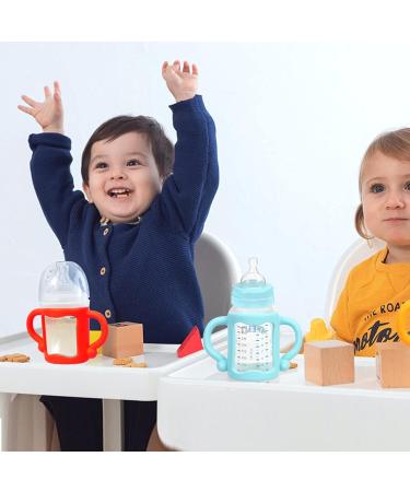 6 Pack Silicone Baby Bottle Handles - BPA-Free Narrow Sippy Bottle Handles for Teaching Babies to Hold Their Own Bottle - Muti-Colors - Buy Online on GoSupps.com