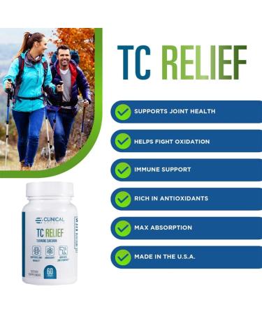 TC Relief Turmeric Curcumin with Bioperine Black Pepper - Joint & Immunity Support - 60 Capsules - Buy Online on GoSupps.com