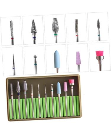 minkissy 2 Sets Nail Polish Tools Nail Art Tool Nail Supplies Kit Tungsten Carbide Nail Drill Electric Nail Filer Nail File Electric Nail Drill Bits Nail Drill Tool Grinding Head Remover 5x1cmx2pcs Greenx2pcs - Buy Online on GoSupps.com