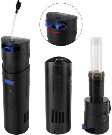 OMECO 4 in 1 Aquarium Filter Pump 700L/H with 9W UVC - Best Internal Filter for Fresh & Saltwater Aquariums (150-300L) - Updated Model with Filter Material - Buy Online on GoSupps.com