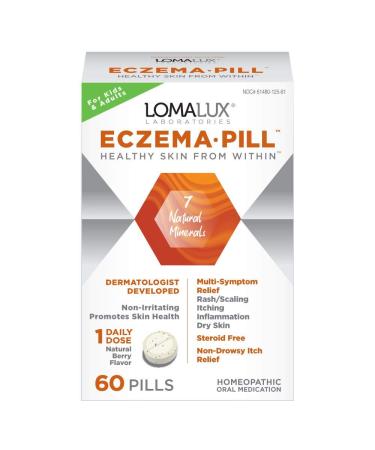 Loma Lux Eczema Pill Natural Eczema Treatment Skin Itch Clearing Minerals Dermatologist Developed For Kids Adults Clears Prevents Eczema Scaling Inflammation Itching No Harsh Chemicals