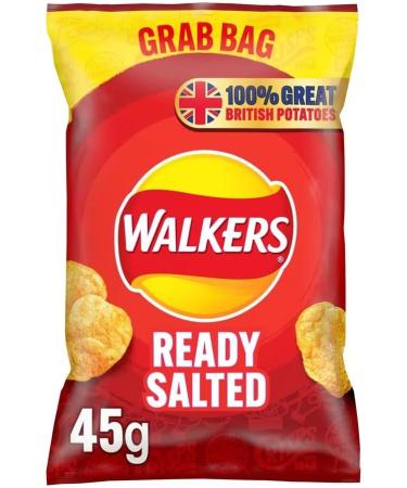 Walkers Classic Grab Bag Mixed Box: Ready Salted Cheese & Onion Salt & Vinegar - Party School Or Office (45g Each Bag) Boxed Treatz (15 Salt & Vinegar + Cheese & Onion + Ready Salted 5Pcs Each) Salt & Vinegar + Cheese & Onion + Ready Salted 5Pcs Each 15 - Buy Online on GoSupps.com