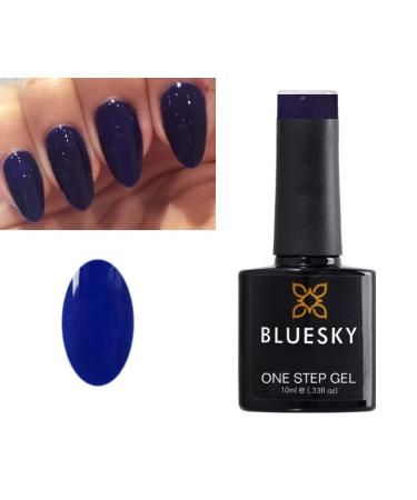 Bluesky One Step Neon BLUE Midnight Navy Blue Nail Gel Polish UV LED Soak Off OS272 10ml