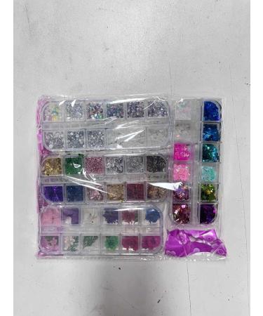 Kalolary Nail Art Kit with Butterfly Sequins, Dried Flowers, Foil, Shavings, Rhinestones, Tweezers, and Picker Pencil - DIY Female Nail Decoration - Buy Online on GoSupps.com