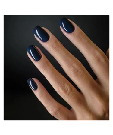 Press On Nails Solid Color Wearable Nail Art Fashion Red Blue Rose Pink Square Shape Finished False Nails Press on Nails with Glue False Nails(Color19)