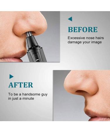 Professional Nose Hair Trimmer - Painless 3-in-1 Ear Nose Eyebrow & Facial Trimmer for Men & Women - Waterproof Dual Edge Blades - Black - Buy Online on GoSupps.com