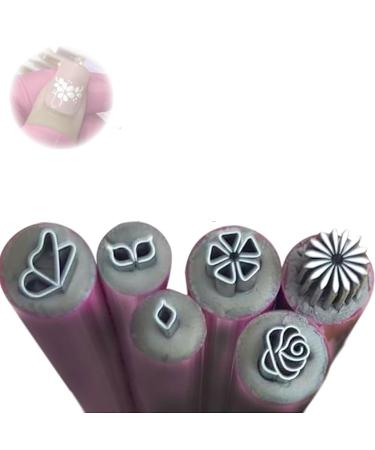 Nail Art Stamp Pen Set 6 pcs Stamp Pen DIY Nail Art Tools Easy to Use Nail Stamp Pen DIY Nail Art Tools for Women (pink)