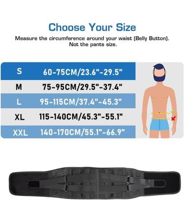Removable Lumbar Pad Waist Belt - Pain-Relieving Backrest Support for Lower Back - Black - For Men & Women - Buy Online on GoSupps.com