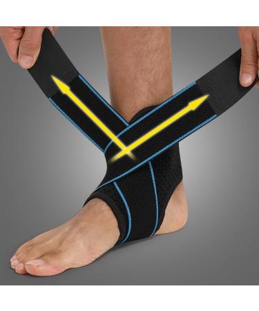 Unisex Adjustable Ankle Support Brace - Soft Compression Wrap for Injury Recovery & Stability - Buy Online on GoSupps.com