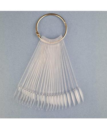 50 PCS Clear Fake Nail Swatches Fan-shaped Nails Display Sticks - Nail Art Tips for Gel Polish Practice - Buy Online on GoSupps.com