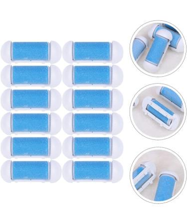 12 Replacement Rollers for Foot File - Coarse Refill Heads for Electronic Pedicure Tools - Blue - Buy Online on GoSupps.com