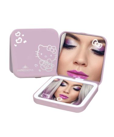 Impressions Vanity Hello Kitty Supercute Compact Mirror with Touch Sensor Switch for Adjustable Brightness  Lighted Makeup Mirror with LED Lights and 2X Magnifying Mirror Top (Pink) - Buy Online on GoSupps.com
