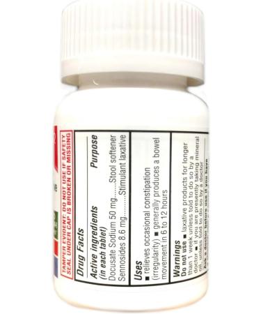 Leader 2-in-1 Stool Softener & Stimulant Laxative Docusate Sodium 50mg Sennosides 8.6 mg Gentle Occasional Constipation Relief for Adults Both Men & Women & Children Ages 6+ 100 Tablets 2-Pack - Buy Online on GoSupps.com