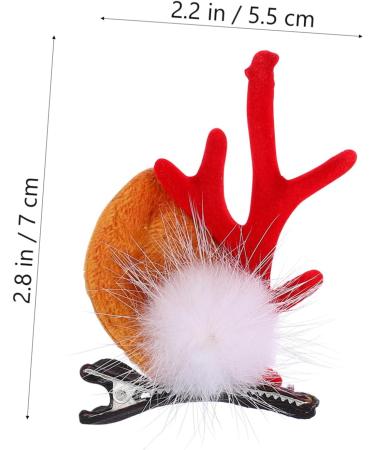 MAGICLULU 2 Pairs Christmas Hair Clips Hair Accessories Christmas Hair Barrette Christmas Hairpin Christmas Reindeer Antlers Hair Clips Antler Hair Barrette Corner Clip Abs - Buy Online on GoSupps.com
