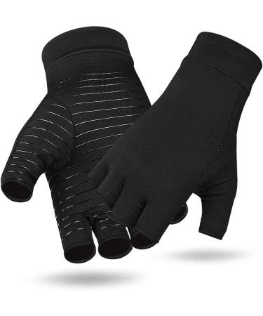 2 Pairs Copper Fiber Arthritis Compression Gloves - Pain Relief & Support | International Shipping Available - Buy Online on GoSupps.com
