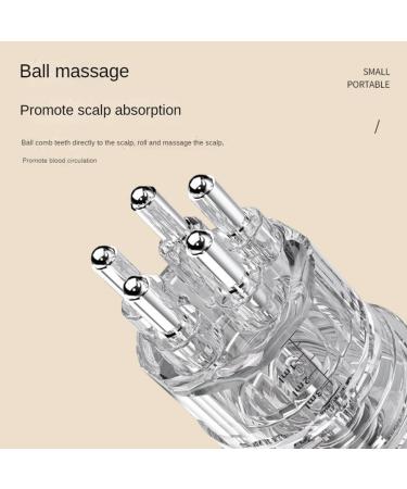 Scalp Applicator COMB - Rolling Ball Massager for Hair Serum | Easy Install & Use | White - Buy Online on GoSupps.com