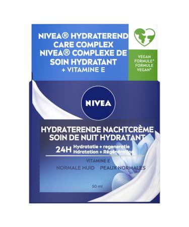Beiersdorf NIVEA Essentials Moisturizing Night Cream Normal to combination skin With lotus extract and water lily extract Vitamin E and Provitamin B5 Face care 50 ml