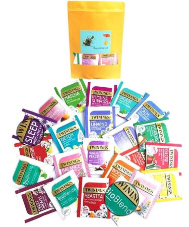 Twinings Superblends Tea Fruit Herbal Tea Selection Gift Set 23 Mixed Flavours of Superblends Soulful Blends BioBlends Mixed Collection Individually Wrapped tea bags Variety Pack Bags - Buy Online on GoSupps.com