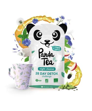 Panda Tea - Night Cleanse - Certified organic detox tea & infusions - 28 sachets - anti-bloating and flat stomach