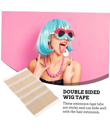 Beaupretty Double-Sided Tape for Wigs - 5 Sheets Mini Hair Ties Lace Wig Adhesive | Invisible Khaki Tape for Hair Systems - Buy Online on GoSupps.com
