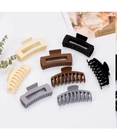 Mehayi 8 Pack Large Matte Hair Claw Clips - Non-Slip Strong Hold for Women and Girls - Acrylic Hair Clamps - Fashion Hair Styling Accessories - 8 Pieces - Buy Online on GoSupps.com