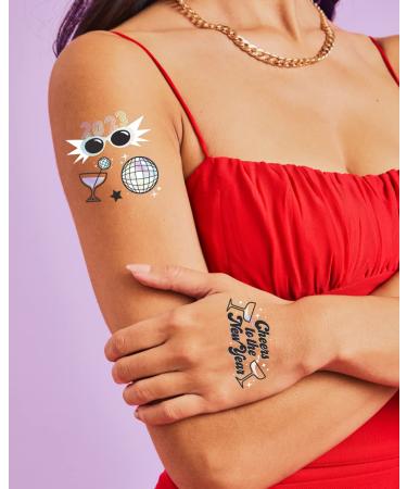 xo  Fetti New Years Eve Party Supplies Tattoos - 42 Glitter Styles | NYE Party Favors  Happy New Year Decorations  NYE 2023 Decor - Buy Online on GoSupps.com