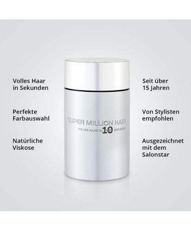 Super Million Hair Fibers - High-Quality Light Gray Hair Thickening - 15g | International Shipping Available - Buy Online on GoSupps.com