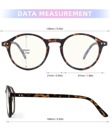 JOOX Vintage Round Reading Glasses for Men & Women - Brown Tortoise Spring Hinges 0.0x Reading Aid - Buy Online on GoSupps.com