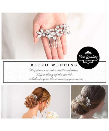 Unicra Silver Opal Crystal Wedding Hair Comb - Bridal Headpiece for Women & Girls - Buy Online on GoSupps.com