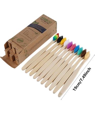 Eco-Friendly Bamboo Toothbrushes - Soft Bristles Travel Set for Men & Women | 10 Colors Available - Buy Online on GoSupps.com