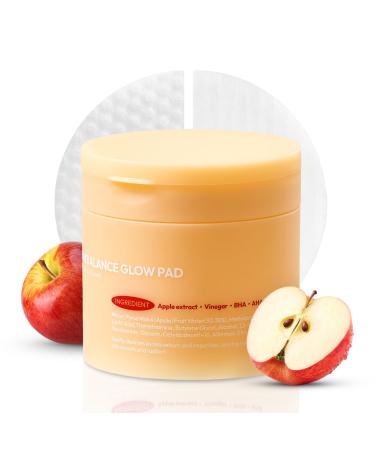 it:fu ACV Sebum Balance Glow Pads | Korean Exfoliating Toner Pads with BHA & Salicylic Acid | Pore Care Dark Spot Care & Oil Control (60 Units)
